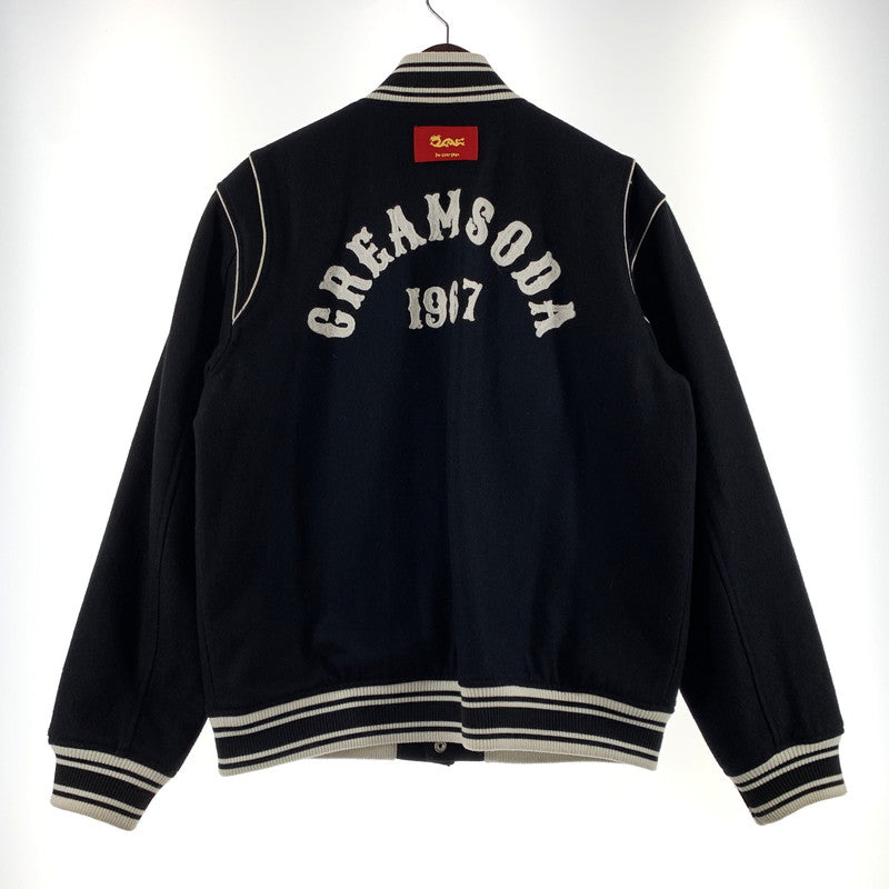 【中古品】【メンズ】 CREAM SODA クリーム ソーダ CREAM SODA 1967 STADIUM JACKET クリーム ソーダ 1967年 スタジャン アウター 145-260710-sa-06-tei サイズ：XL カラー：ブラック 万代Net店