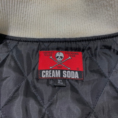 【中古品】【メンズ】 CREAM SODA クリーム ソーダ CREAM SODA 1967 STADIUM JACKET クリーム ソーダ 1967年 スタジャン アウター 145-260710-sa-06-tei サイズ：XL カラー：ブラック 万代Net店