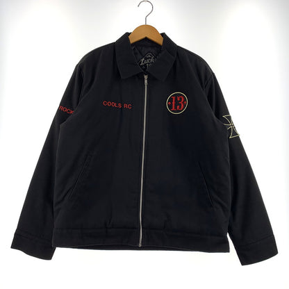 【中古品】【メンズ】 LUCKY 13 ラッキーサーティーン BORN TO LOSE LINED ENBROIDERED JACKET ボーン トゥ ルーズ ラインド エンブロイダード ジャケット アウター 145-260710-sa-08-tei サイズ：M カラー：ブラック 万代Net店