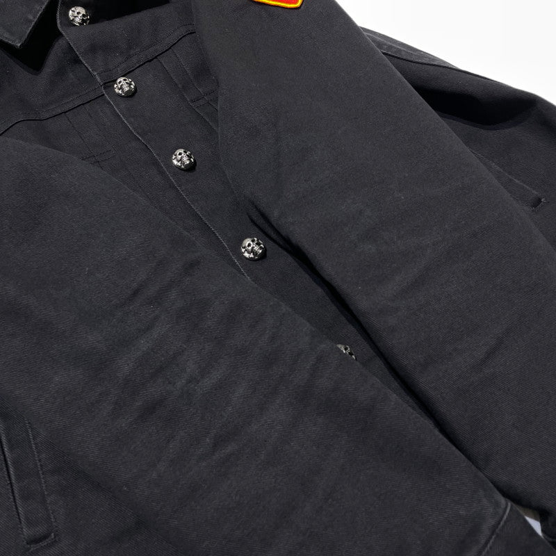 【中古品】【メンズ】 CREAM SODA クリーム ソーダ SCULLBUTTONBLACK DENIM JACKET スカルボタンブラック デニム ジャケット アウター 145-260710-sa-09-tei サイズ：L カラー：ブラック 万代Net店
