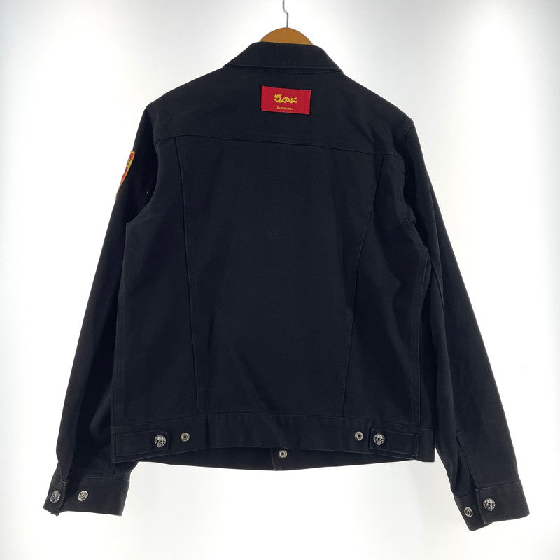 【中古品】【メンズ】 CREAM SODA クリーム ソーダ SCULLBUTTONBLACK DENIM JACKET スカルボタンブラック デニム ジャケット アウター 145-260710-sa-09-tei サイズ：L カラー：ブラック 万代Net店