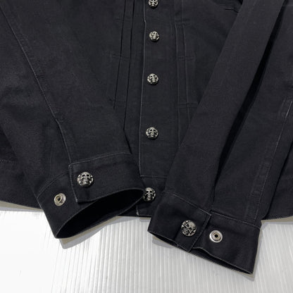 【中古品】【メンズ】 CREAM SODA クリーム ソーダ SCULLBUTTONBLACK DENIM JACKET スカルボタンブラック デニム ジャケット アウター 145-260710-sa-09-tei サイズ：L カラー：ブラック 万代Net店