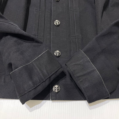 【中古品】【メンズ】 CREAM SODA クリーム ソーダ SCULLBUTTONBLACK DENIM JACKET スカルボタンブラック デニム ジャケット アウター 145-260710-sa-09-tei サイズ：L カラー：ブラック 万代Net店