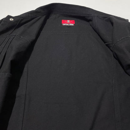 【中古品】【メンズ】 CREAM SODA クリーム ソーダ SCULLBUTTONBLACK DENIM JACKET スカルボタンブラック デニム ジャケット アウター 145-260710-sa-09-tei サイズ：L カラー：ブラック 万代Net店