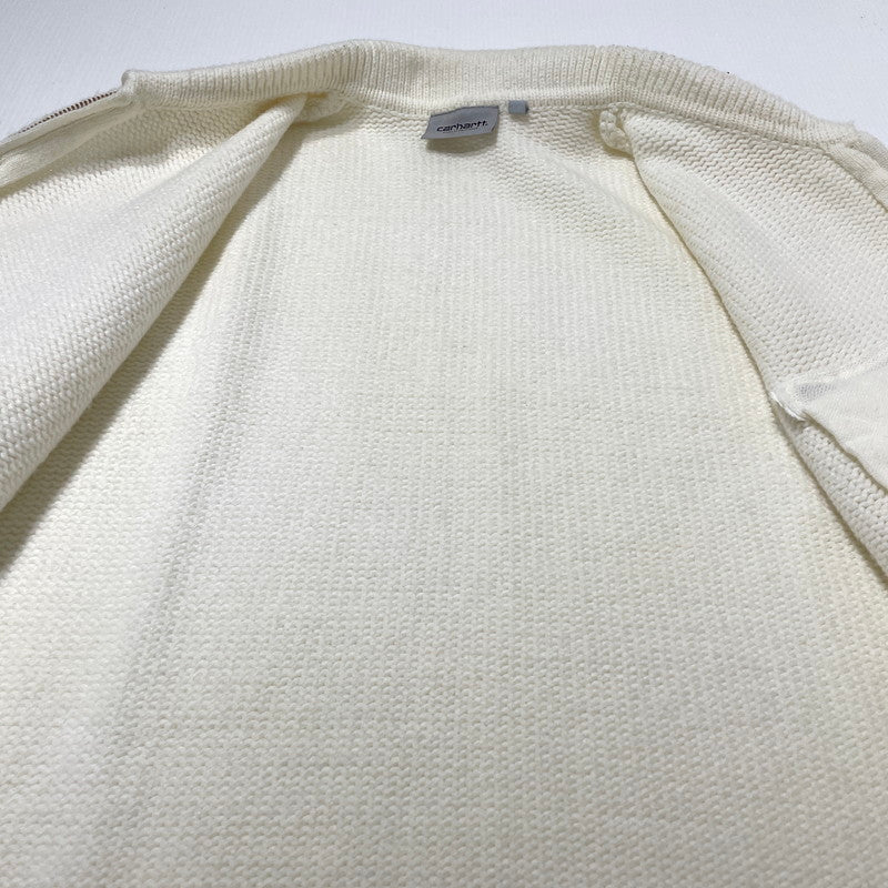 【中古品】【メンズ】 CARHARTT カーハート DETROIT KNIT JACKET デトロイト ニット ジャケット 145-260710-sa-13-tei サイズ：M カラー：ホワイト 万代Net店