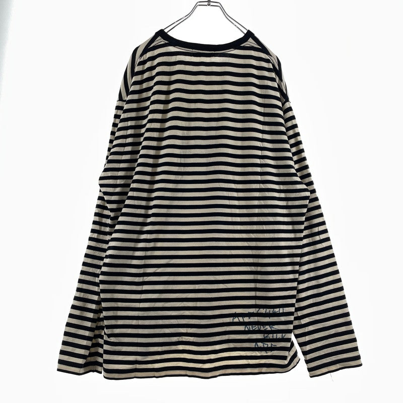 【中古品】【メンズ】 A BATHING APE ア ベイジング エイプ CREWNECK L/S TEE クルーネック ロングスリーブ Tシャツ 長袖 トップス 142-260710-sa-10-tei サイズ：2XL カラー：ボーダー 万代Net店