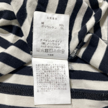 【中古品】【メンズ】 A BATHING APE ア ベイジング エイプ CREWNECK L/S TEE クルーネック ロングスリーブ Tシャツ 長袖 トップス 142-260710-sa-10-tei サイズ：2XL カラー：ボーダー 万代Net店