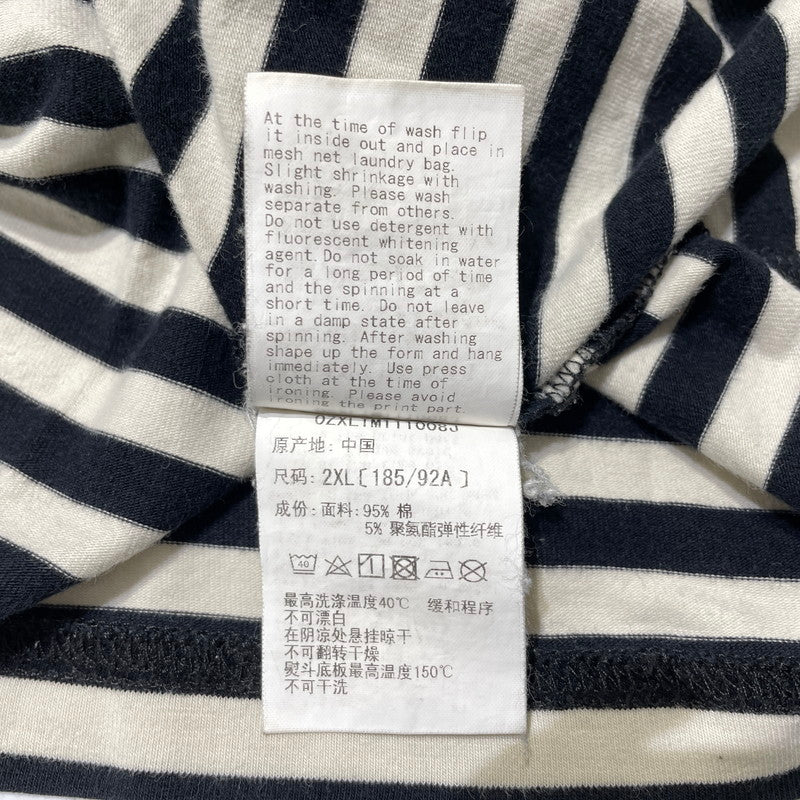 【中古品】【メンズ】 A BATHING APE ア ベイジング エイプ CREWNECK L/S TEE クルーネック ロングスリーブ Tシャツ 長袖 トップス 142-260710-sa-10-tei サイズ：2XL カラー：ボーダー 万代Net店