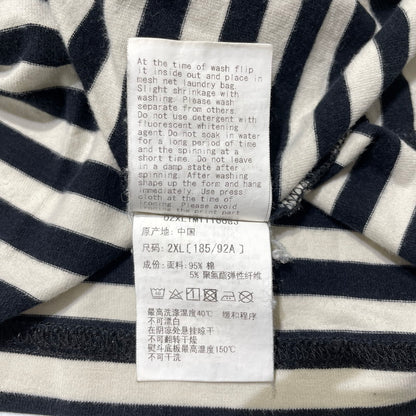 【中古品】【メンズ】 A BATHING APE ア ベイジング エイプ CREWNECK L/S TEE クルーネック ロングスリーブ Tシャツ 長袖 トップス 142-260710-sa-10-tei サイズ：2XL カラー：ボーダー 万代Net店