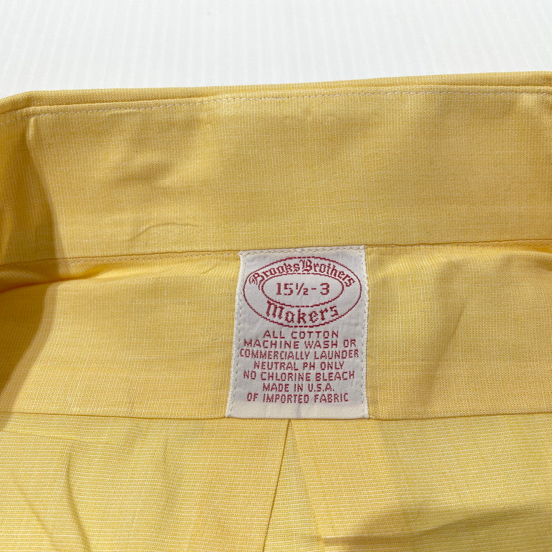 【中古品】【メンズ】 BROOKS BROTHERS ブルック ブラザーズ MAKERS 90's SHIRT メイカーズ 90年代 シャツ 145-260710-sa-12-tei サイズ：15 カラー：イエロー 万代Net店