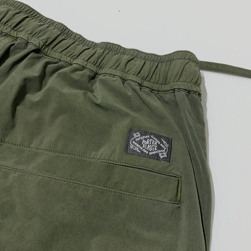 【中古品】【メンズ】 PORTER CLASSIC ポーター クラシック SUPER NYLON STRETCH PANTS スーパー ナイロン ストレッチ パンツ ボトムス 151-260710-sa-02-tei サイズ：2 カラー：カーキ 万代Net店