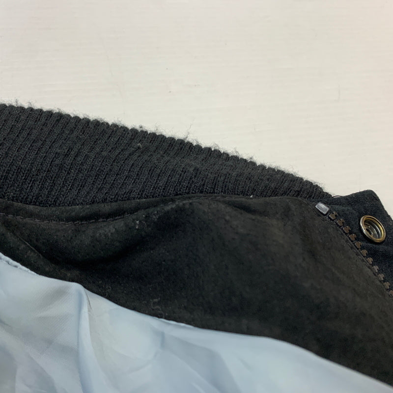 【現状渡し品】【メンズ】 NFL エヌエフエル RAIDERS SUEDE LEATHER STADIUM JACKET ライダース スウェードレザー スタジャン アウター 145-260710-sa-16-tei サイズ：XXL カラー：ブラック 万代Net店