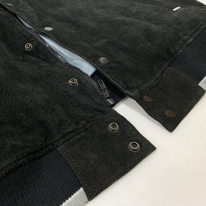 【現状渡し品】【メンズ】 NFL エヌエフエル RAIDERS SUEDE LEATHER STADIUM JACKET ライダース スウェードレザー スタジャン アウター 145-260710-sa-16-tei サイズ：XXL カラー：ブラック 万代Net店