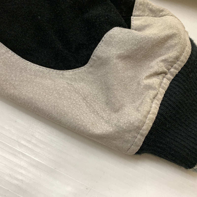 【現状渡し品】【メンズ】 NFL エヌエフエル RAIDERS SUEDE LEATHER STADIUM JACKET ライダース スウェードレザー スタジャン アウター 145-260710-sa-16-tei サイズ：XXL カラー：ブラック 万代Net店