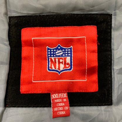 【現状渡し品】【メンズ】 NFL エヌエフエル RAIDERS SUEDE LEATHER STADIUM JACKET ライダース スウェードレザー スタジャン アウター 145-260710-sa-16-tei サイズ：XXL カラー：ブラック 万代Net店