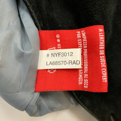 【現状渡し品】【メンズ】 NFL エヌエフエル RAIDERS SUEDE LEATHER STADIUM JACKET ライダース スウェードレザー スタジャン アウター 145-260710-sa-16-tei サイズ：XXL カラー：ブラック 万代Net店