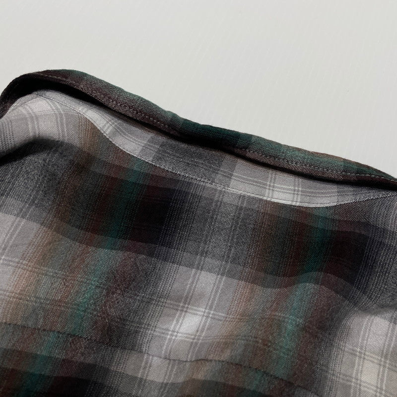 【現状渡し品】【メンズ】 PENNY'S TOWNCRAFT ペニーズ タウンクラフト 60’s RAYON CHECK SHIRT 60年代 レーヨン チェック シャツ 長袖 トップス 復刻 145-260807-sa-16-tei サイズ：L カラー：グレー 万代Net店