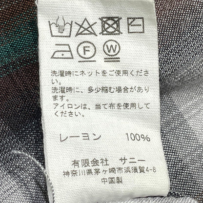 【現状渡し品】【メンズ】 PENNY'S TOWNCRAFT ペニーズ タウンクラフト 60’s RAYON CHECK SHIRT 60年代 レーヨン チェック シャツ 長袖 トップス 復刻 145-260807-sa-16-tei サイズ：L カラー：グレー 万代Net店