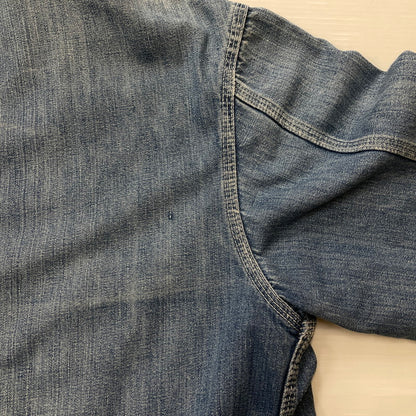 【中古品】【メンズ】 Sears WORK'N LEISURE シアーズワークレジャー 70's DENIM COVERALLS VINTAGE 70年代 デニム カバーオール アウター 襟コーデュロイ ヴィンテージ 145-260711-ss-07-tei サイズ：L カラー：インディゴ 万代Net店