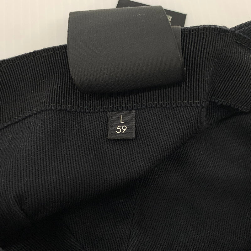 【中古品】【メンズ】 GUCCI グッチ LOVED LOGO CAP 478948 3HD05 ラブ ロゴ キャップ 帽子 コットン キャンバスベースボールキャップ 185-260714-ko-09-tei サイズ：L カラー：ブラック 万代Net店