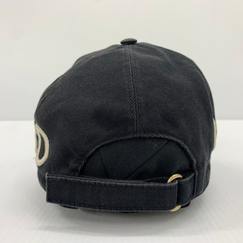 【中古品】【メンズ】 GUCCI グッチ LOVED LOGO CAP 478948 3HD05 ラブ ロゴ キャップ 帽子 コットン キャンバスベースボールキャップ 185-260714-ko-09-tei サイズ：L カラー：ブラック 万代Net店