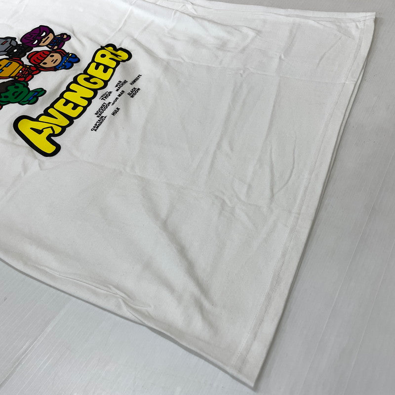 【中古品】【メンズ】 A BATHING APE アベイシングエイプ × MARVEL マーベル 別注コラボ COMIC PRINT S/S TEE コミック プリント ショートスリーブTシャツ 半袖トップス 142-260711-ss-01-tei サイズ：2XL カラー：ホワイト 万代Net店