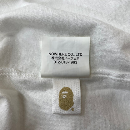【中古品】【メンズ】 A BATHING APE アベイシングエイプ × A.P.C. アーペーセー 別注コラボ LOGO MILO ON APC WIDE S/S TEE ロゴ ミロオンAPC ワイド ショートスリーブTシャツ 半袖トップス 142-260711-ss-04-tei サイズ：2XL カラー：ホワイト 万代Net店