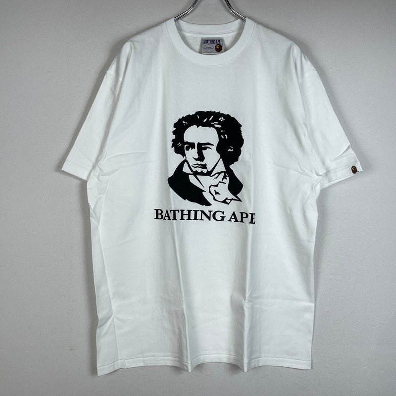 【中古品】【メンズ】 A BATHING APE アベイシングエイプ BEETHOVEN S/S TEE ベートーヴェン ショートスリーブTシャツ 半袖トップス 142-260711-ss-03-tei サイズ：2XL カラー：ホワイト 万代Net店