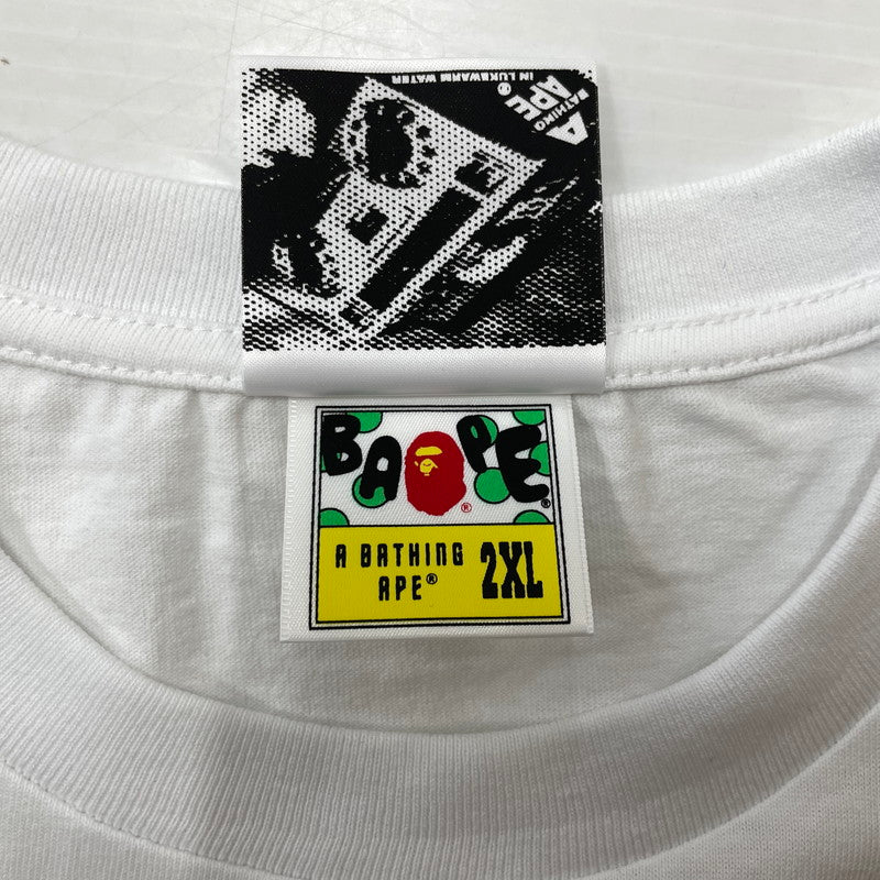 【中古品】【メンズ】 A BATHING APE アベイシングエイプ BEETHOVEN S/S TEE ベートーヴェン ショートスリーブTシャツ 半袖トップス 142-260711-ss-03-tei サイズ：2XL カラー：ホワイト 万代Net店