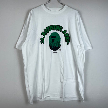 【中古品】【メンズ】 A BATHING APE アベイシングエイプ × GUUNA ガンナ 別注コラボ LOGO S/S TEE ロゴ ショートスリーブTシャツ 半袖トップス 142-260711-ss-02-tei サイズ：2XL カラー：ホワイト 万代Net店