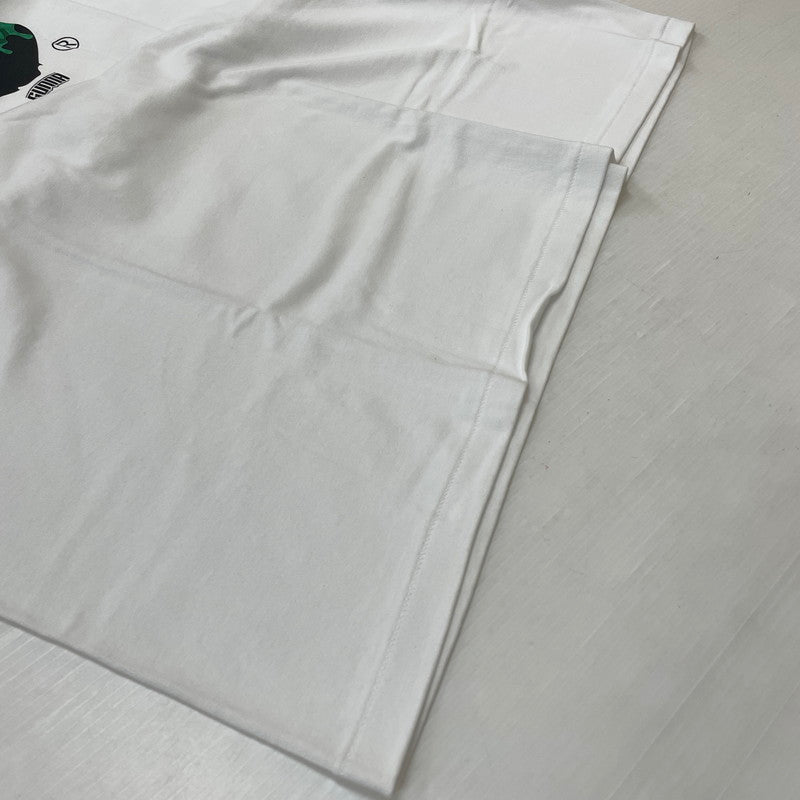 【中古品】【メンズ】 A BATHING APE アベイシングエイプ × GUUNA ガンナ 別注コラボ LOGO S/S TEE ロゴ ショートスリーブTシャツ 半袖トップス 142-260711-ss-02-tei サイズ：2XL カラー：ホワイト 万代Net店
