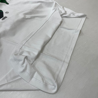 【中古品】【メンズ】 A BATHING APE アベイシングエイプ × GUUNA ガンナ 別注コラボ LOGO S/S TEE ロゴ ショートスリーブTシャツ 半袖トップス 142-260711-ss-02-tei サイズ：2XL カラー：ホワイト 万代Net店