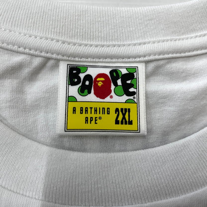 【中古品】【メンズ】 A BATHING APE アベイシングエイプ × GUUNA ガンナ 別注コラボ LOGO S/S TEE ロゴ ショートスリーブTシャツ 半袖トップス 142-260711-ss-02-tei サイズ：2XL カラー：ホワイト 万代Net店