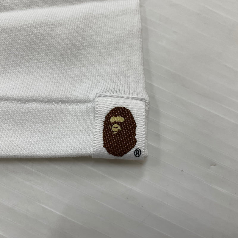 【中古品】【メンズ】 A BATHING APE アベイシングエイプ × GUUNA ガンナ 別注コラボ LOGO S/S TEE ロゴ ショートスリーブTシャツ 半袖トップス 142-260711-ss-02-tei サイズ：2XL カラー：ホワイト 万代Net店