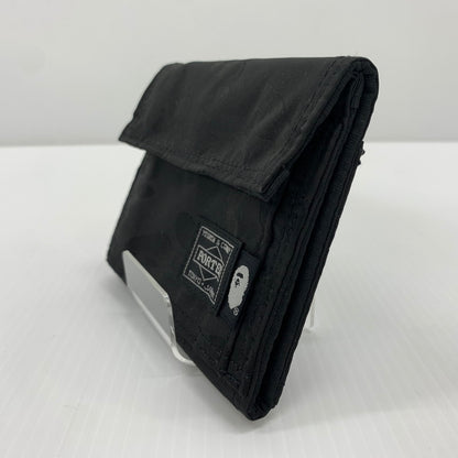 【中古品】【メンズ】 A BATHING APE アベイシングエイプ × PORTER ポーター 別注 コラボ JACQUARD CAMO WALLET ジャカード カモ ウォレット 財布 200-260714-ko-06-tei カラー：ブラック 万代Net店