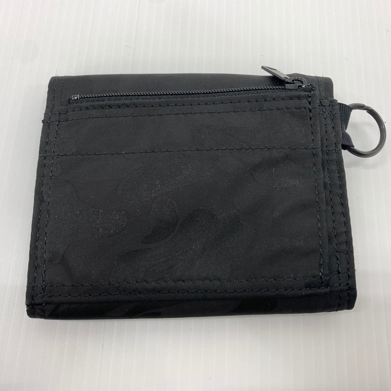【中古品】【メンズ】 A BATHING APE アベイシングエイプ × PORTER ポーター 別注 コラボ JACQUARD CAMO WALLET ジャカード カモ ウォレット 財布 200-260714-ko-06-tei カラー：ブラック 万代Net店