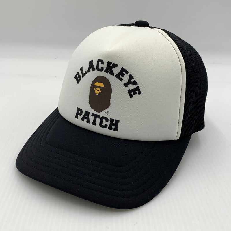 【中古品】【メンズ】 ABATHINGAPE アベイシングエイプ × BLACK EYE PATCH ブラックアイパッチ 別注コラボ COLLEGE MESH CAP 001CPK231905C カレッジ メッシュ キャップ 帽子 185-260730-yo-08-tei サイズ：F カラー：ブラック 万代Net店
