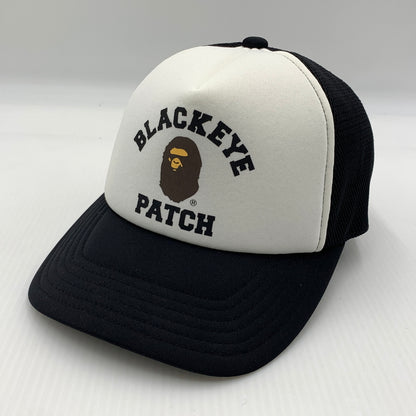 【中古品】【メンズ】 ABATHINGAPE アベイシングエイプ × BLACK EYE PATCH ブラックアイパッチ 別注コラボ COLLEGE MESH CAP 001CPK231905C カレッジ メッシュ キャップ 帽子 185-260730-yo-08-tei サイズ：F カラー：ブラック 万代Net店