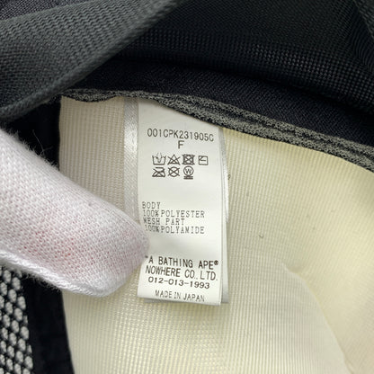 【中古品】【メンズ】 ABATHINGAPE アベイシングエイプ × BLACK EYE PATCH ブラックアイパッチ 別注コラボ COLLEGE MESH CAP 001CPK231905C カレッジ メッシュ キャップ 帽子 185-260730-yo-08-tei サイズ：F カラー：ブラック 万代Net店