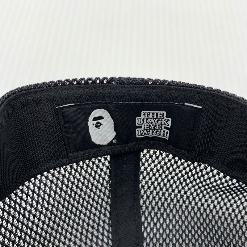 【中古品】【メンズ】 ABATHINGAPE アベイシングエイプ × BLACK EYE PATCH ブラックアイパッチ 別注コラボ COLLEGE MESH CAP 001CPK231905C カレッジ メッシュ キャップ 帽子 185-260730-yo-08-tei サイズ：F カラー：ブラック 万代Net店