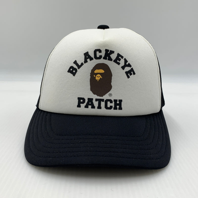 【中古品】【メンズ】 ABATHINGAPE アベイシングエイプ × BLACK EYE PATCH ブラックアイパッチ 別注コラボ COLLEGE MESH CAP 001CPK231905C カレッジ メッシュ キャップ 帽子 185-260730-yo-08-tei サイズ：F カラー：ブラック 万代Net店