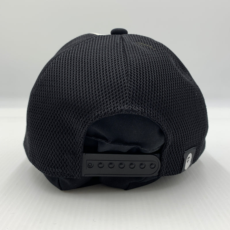 【中古品】【メンズ】 ABATHINGAPE アベイシングエイプ × BLACK EYE PATCH ブラックアイパッチ 別注コラボ COLLEGE MESH CAP 001CPK231905C カレッジ メッシュ キャップ 帽子 185-260730-yo-08-tei サイズ：F カラー：ブラック 万代Net店