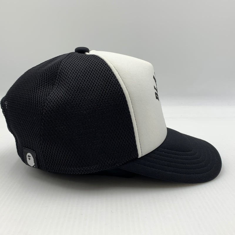 【中古品】【メンズ】 ABATHINGAPE アベイシングエイプ × BLACK EYE PATCH ブラックアイパッチ 別注コラボ COLLEGE MESH CAP 001CPK231905C カレッジ メッシュ キャップ 帽子 185-260730-yo-08-tei サイズ：F カラー：ブラック 万代Net店