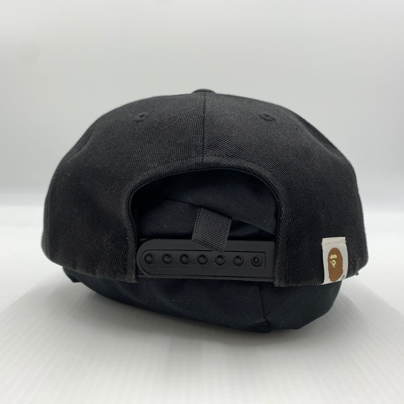 【中古品】【メンズ】 ABATHINGAPE アベイシングエイプ LOGO CAP 001CPC201029X ロゴ キャップ 帽子 185-260730-yo-05-tei サイズ：F カラー：ブラック 万代Net店