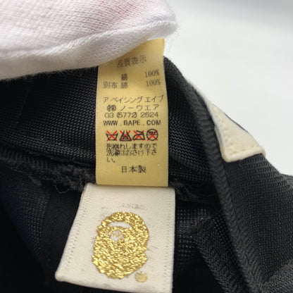 【中古品】【メンズ】 ABATHINGAPE アベイシングエイプ LOGO CAP 001CPC201029X ロゴ キャップ 帽子 185-260730-yo-05-tei サイズ：F カラー：ブラック 万代Net店