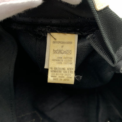 【中古品】【メンズ】 ABATHINGAPE アベイシングエイプ LOGO CAP 001CPC201029X ロゴ キャップ 帽子 185-260730-yo-05-tei サイズ：F カラー：ブラック 万代Net店