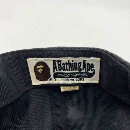 【中古品】【メンズ】 ABATHINGAPE アベイシングエイプ LOGO CAP 001CPC201029X ロゴ キャップ 帽子 185-260730-yo-05-tei サイズ：F カラー：ブラック 万代Net店