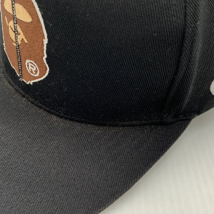 【中古品】【メンズ】 ABATHINGAPE アベイシングエイプ 2ND APE CAP セカンド エイプ キャップ 帽子 185-260730-yo-06-tei サイズ：F カラー：ブラック 万代Net店