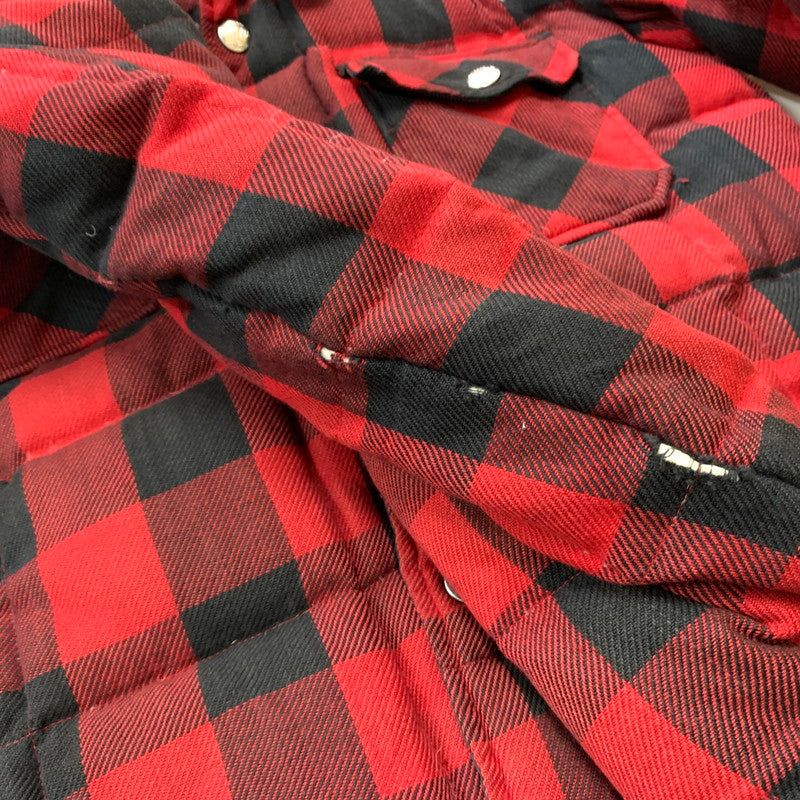【現状渡し品】【メンズ】 HIMALAYA ヒマラヤン CHECK DOWN JACKET チェック ダウン ジャケット アウター 144-260715-sa-11-tei サイズ：3 カラー：レッド/ブラック 万代Net店