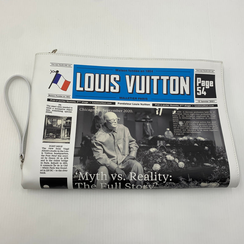 【中古品】【メンズ/レディース】 LOUIS VUITTON ルイ・ヴィトン M80849 ニュースペーパー クラッチ エブリデイLV カバン セカンドバッグ 179-260711-ko-07-tei カラー：柄 万代Net店